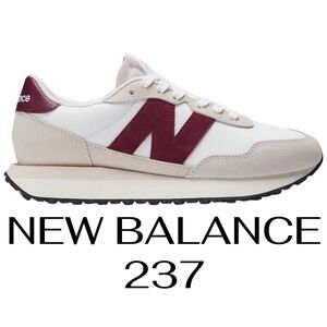 NEW BALANCE 237 Rare White/Maroon Sneakers | Women’s 7